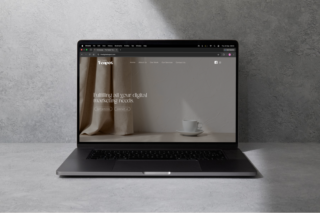 The Digital Teapot – Web Design | Mockup 3